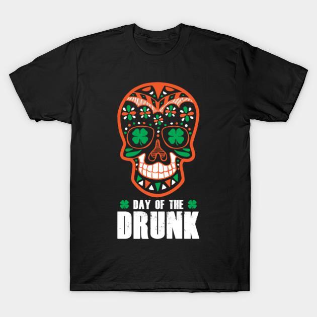 St Patricks Day Sugar Skull T shirt Women Men Irish Ireland