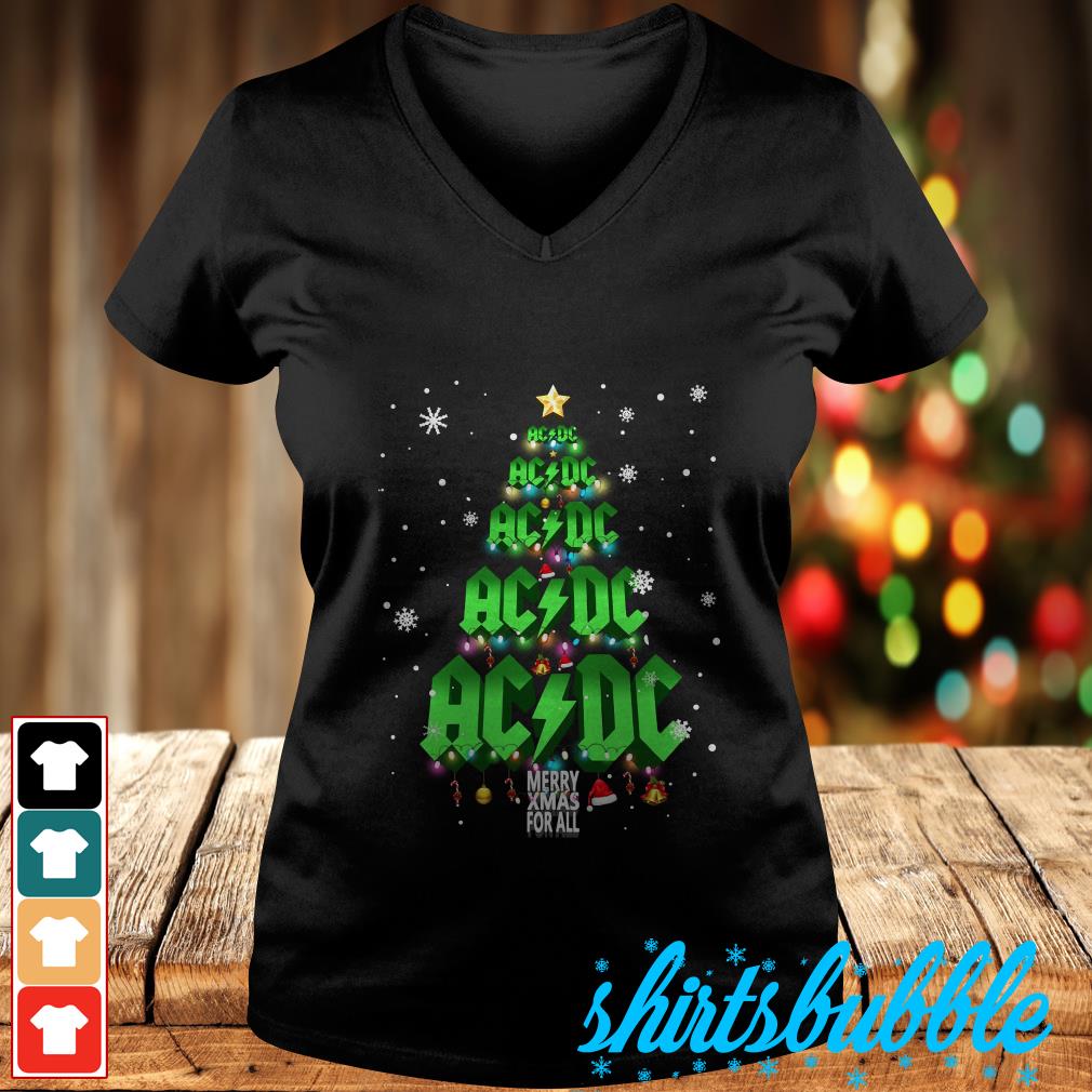 AC DC tree Christmas merry Xmas for all shirt sweater hoodie