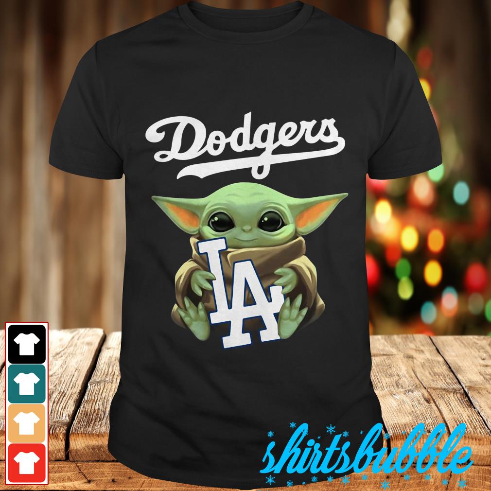 Baby Yoda hug Los Angeles Dodgers shirt, hoodie, sweater, long