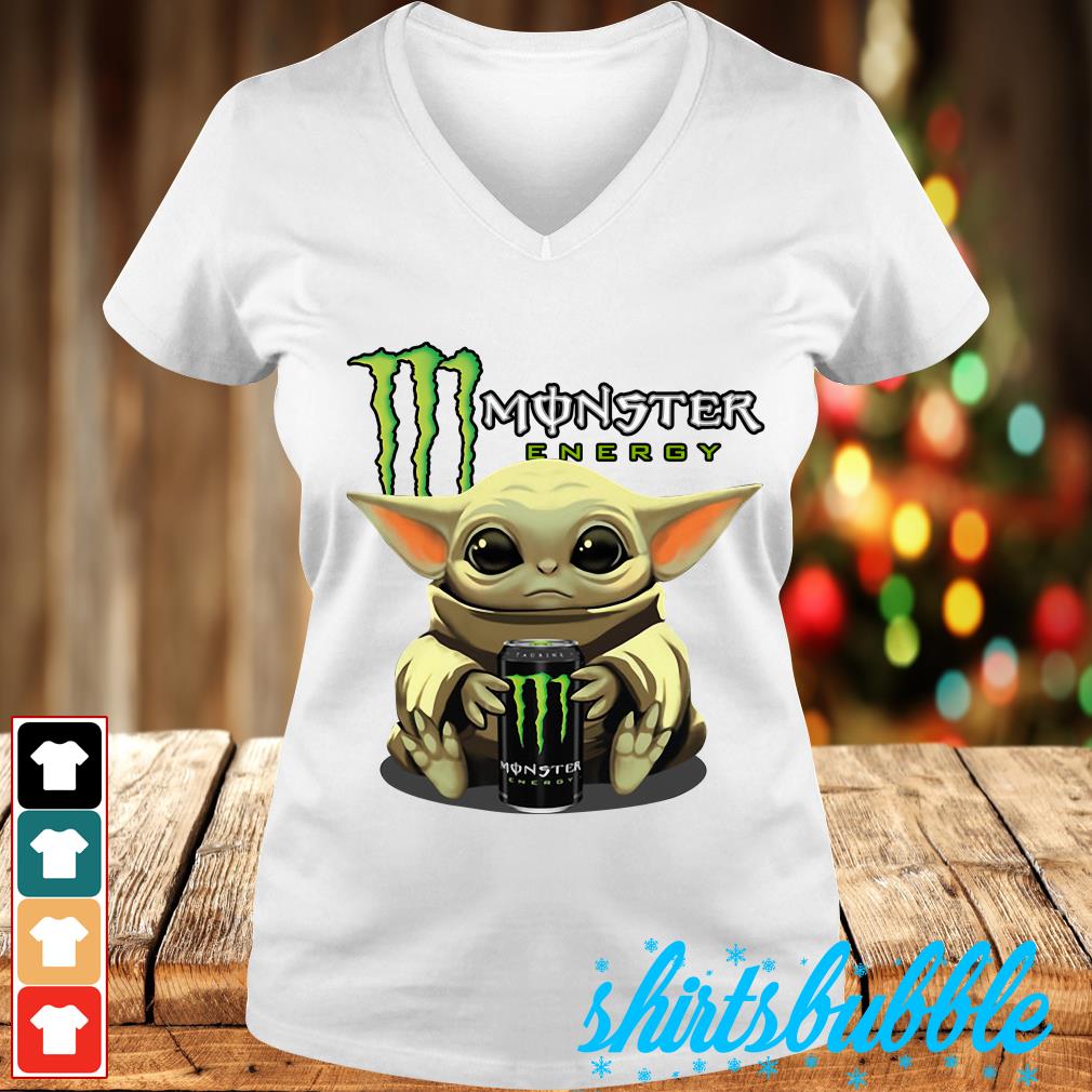 Baby Yoda Hugs Monster Energy Can Star Wars Shirts