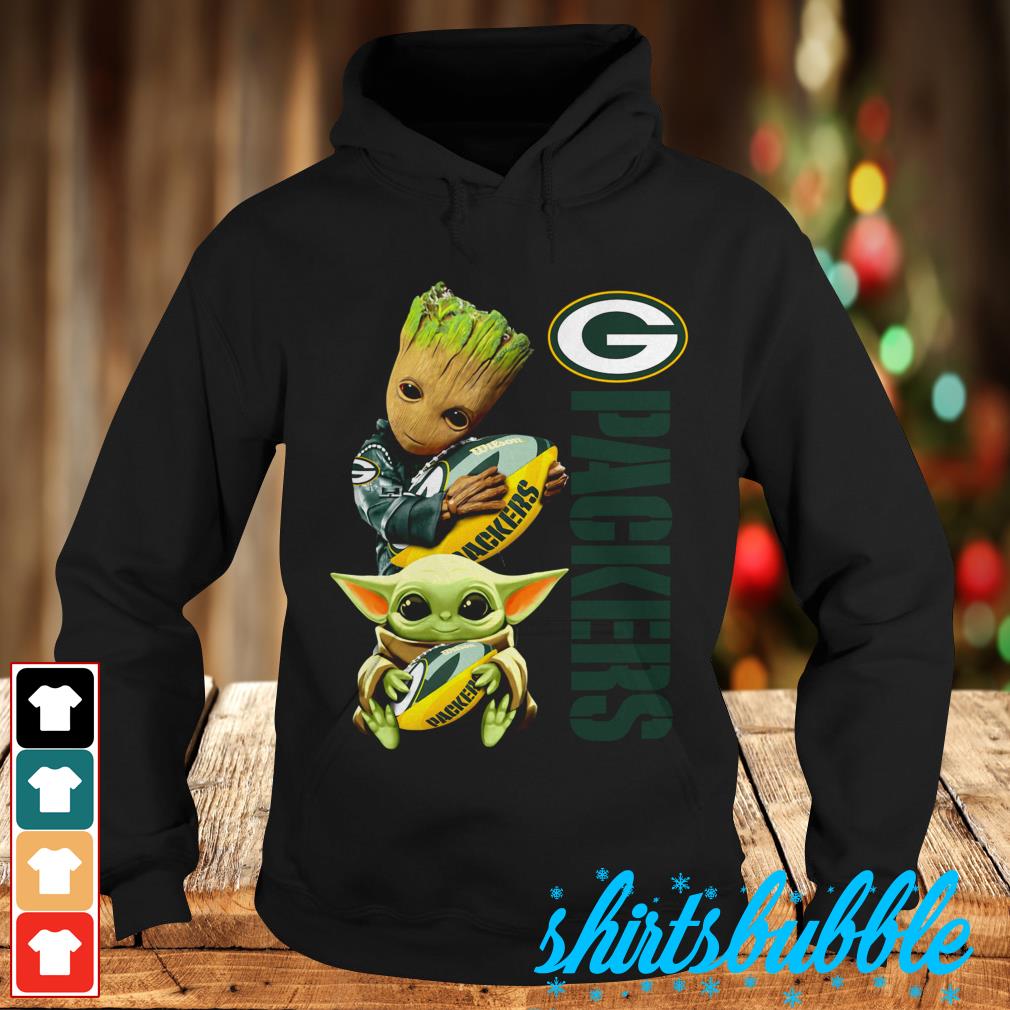 Baby Yoda And Groot Hug Green Bay Packers T-Shirt - T-shirts Low Price