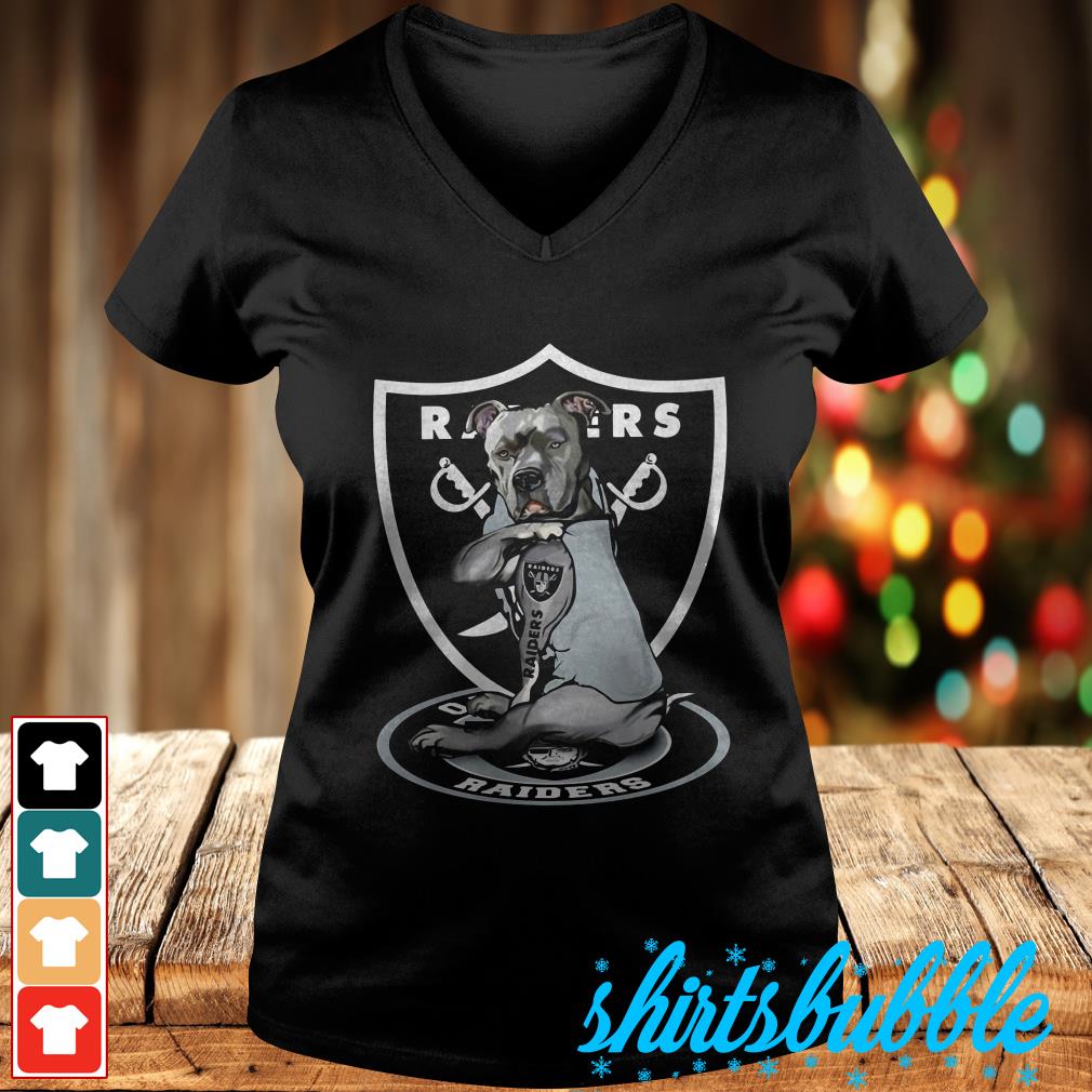 Oakland Raiders Pit Bull Las Vegas Raiders Tattoo t-shirt by To