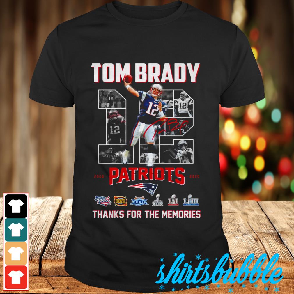 12 Tom Brady New England Patriots Thank You For The Memories Shirt