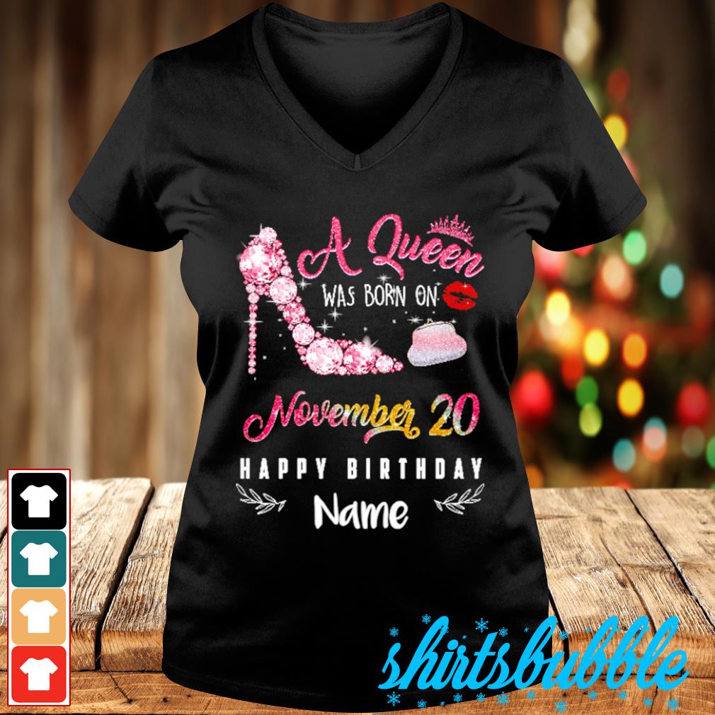 A queen was born on November 20 happy birthday shirt - Shirts Bubble