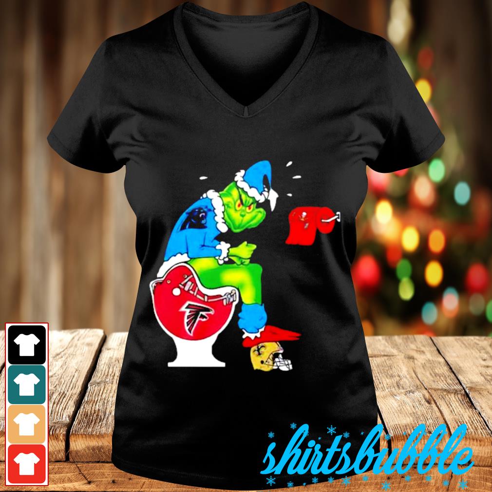 NFL Carolina Panthers Logo With Funny Grinch Ugly Christmas